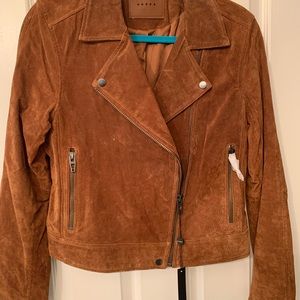 NWT BLANKNYC Suede Moto Jacket in Spice Size MED